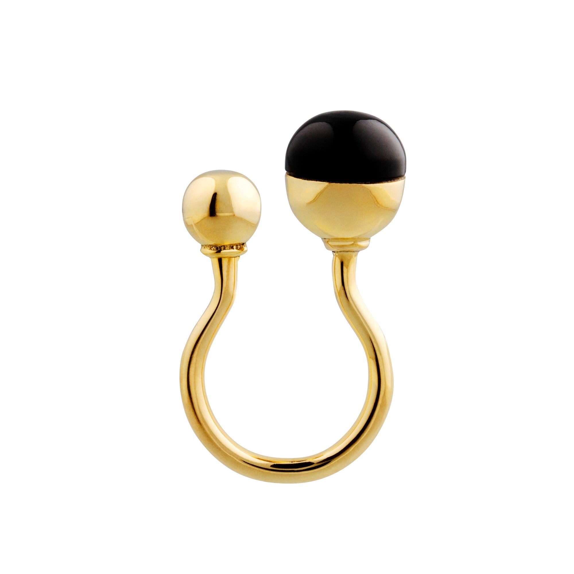 Twin ring black onyx