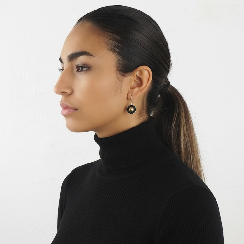 Button earrings