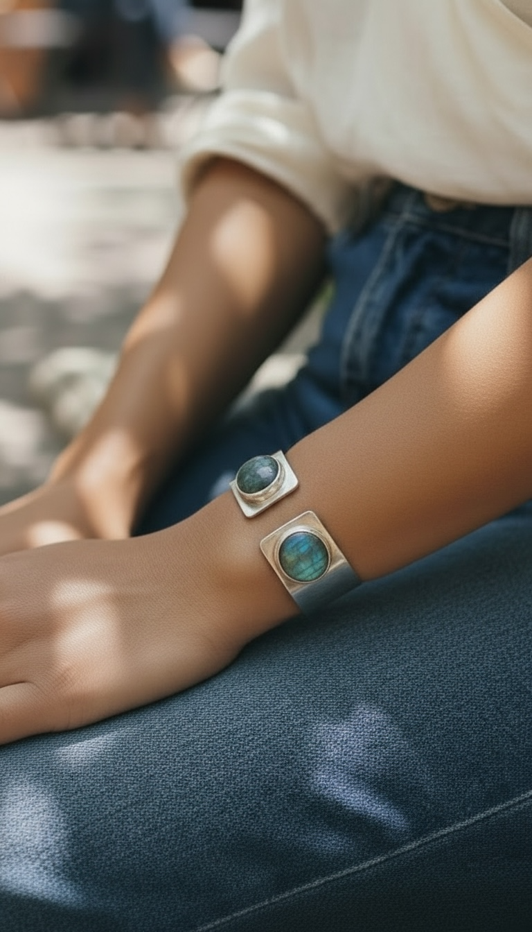 Cutstone bracelet