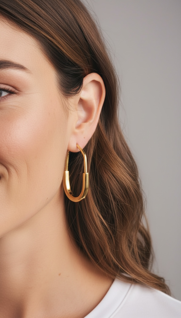 Agnese hoops silver