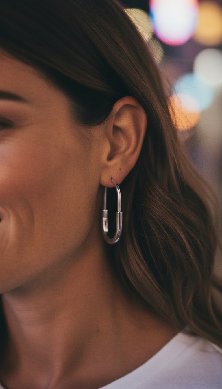 Agnese hoops silver