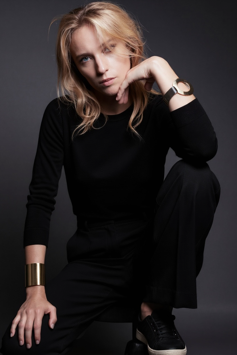 Circle bracelet brass