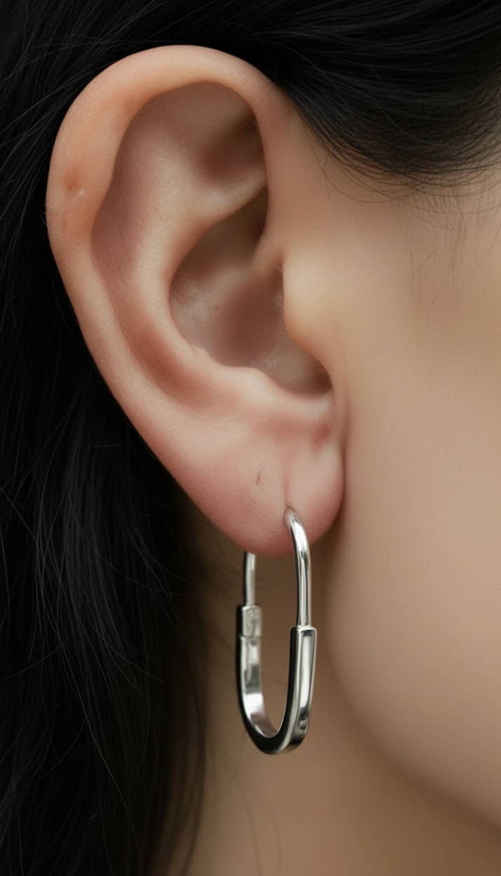 Agnese hoops silver