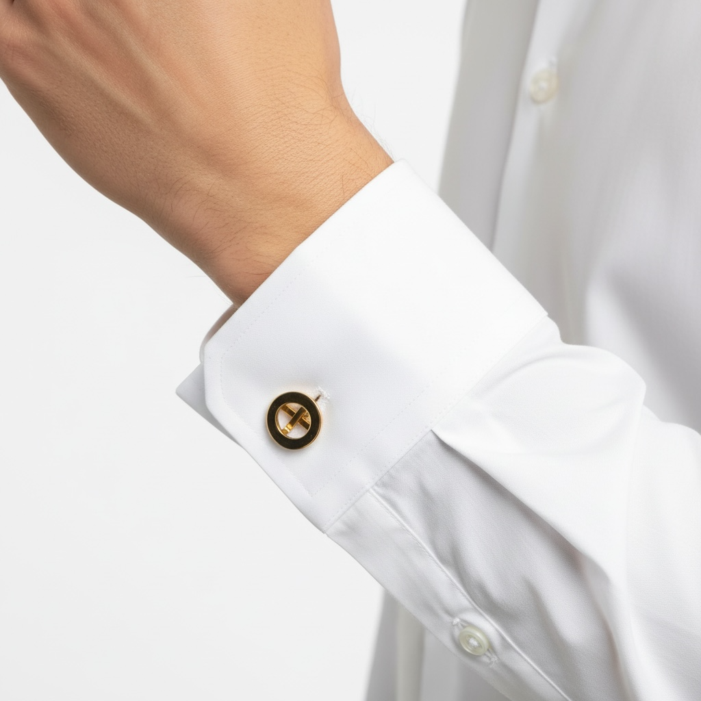Circle cufflinks