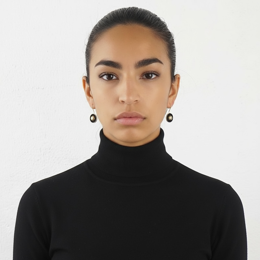 Button earrings