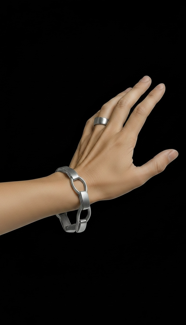 Fabienne link bracelet sterling silver